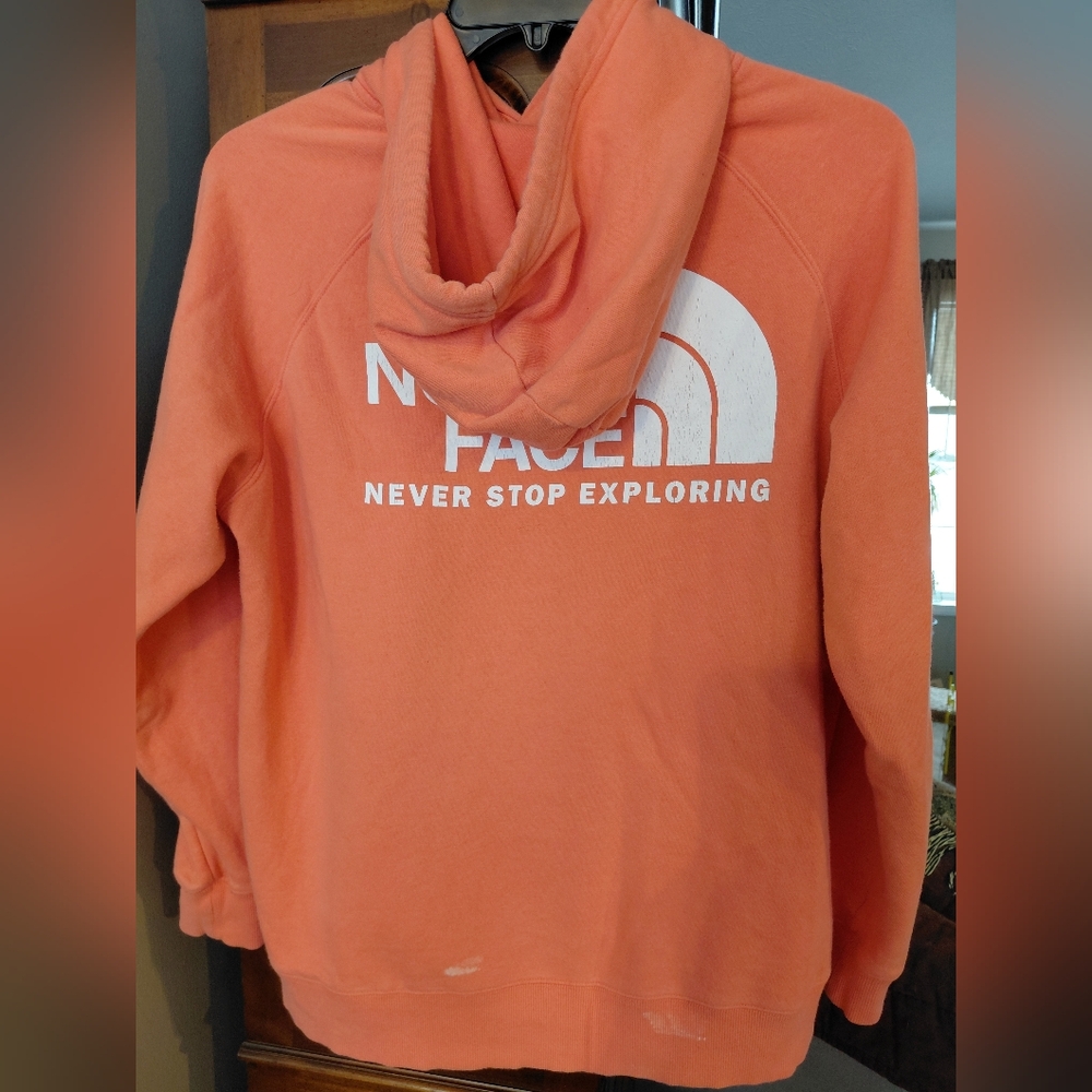 The North Face Orange Hoodie Sweatshirt - Picture 5 of 9